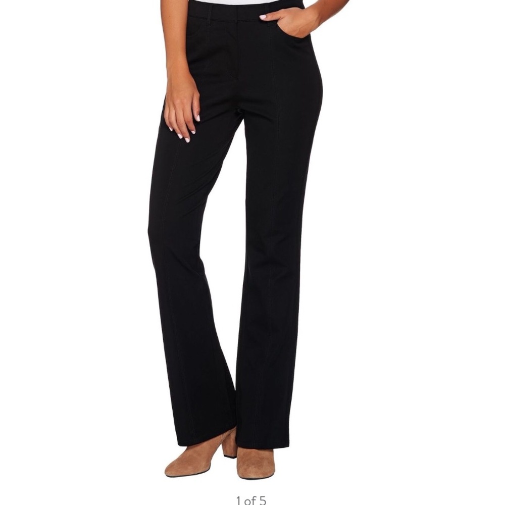 Isaac Mizrahi Live! 24/7 Boot Cut Fly Front Pants